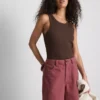 Ripp-Tanktop mit Racerback aus baumwollreichem Material