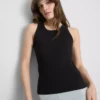 Ripp-Tanktop mit Racerback aus baumwollreichem Material