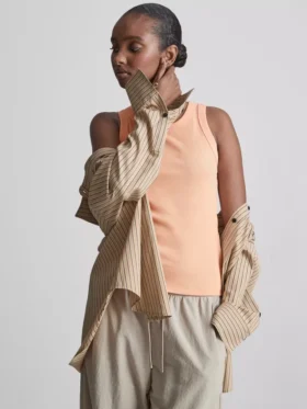 Ripp-Tanktop mit Racerback aus baumwollreichem Material