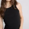 Ripp-Tanktop mit Racerback aus baumwollreichem Material