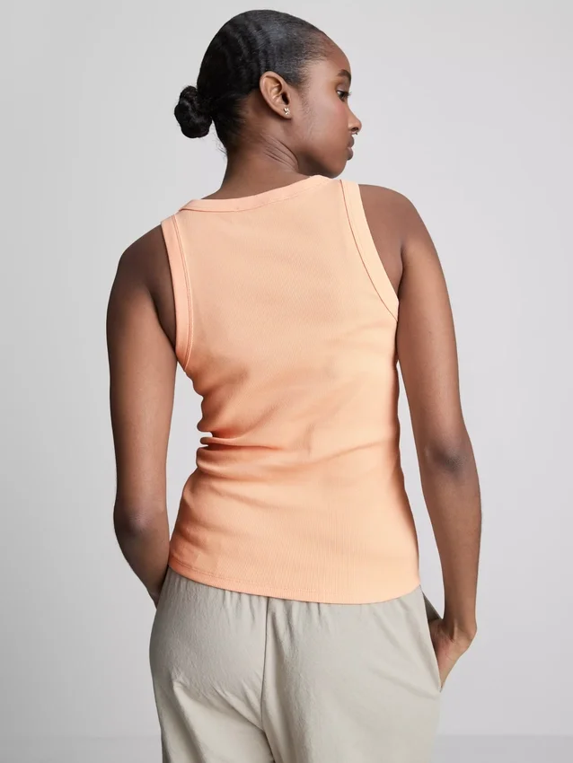 Ripp-Tanktop mit Racerback aus baumwollreichem Material