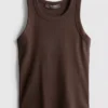 Ripp-Tanktop mit Racerback aus baumwollreichem Material