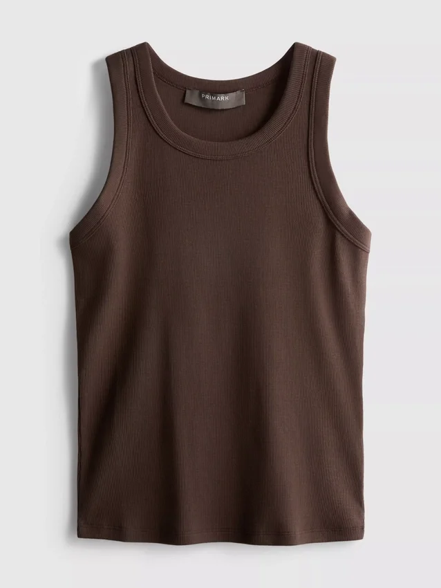 Ripp-Tanktop mit Racerback aus baumwollreichem Material