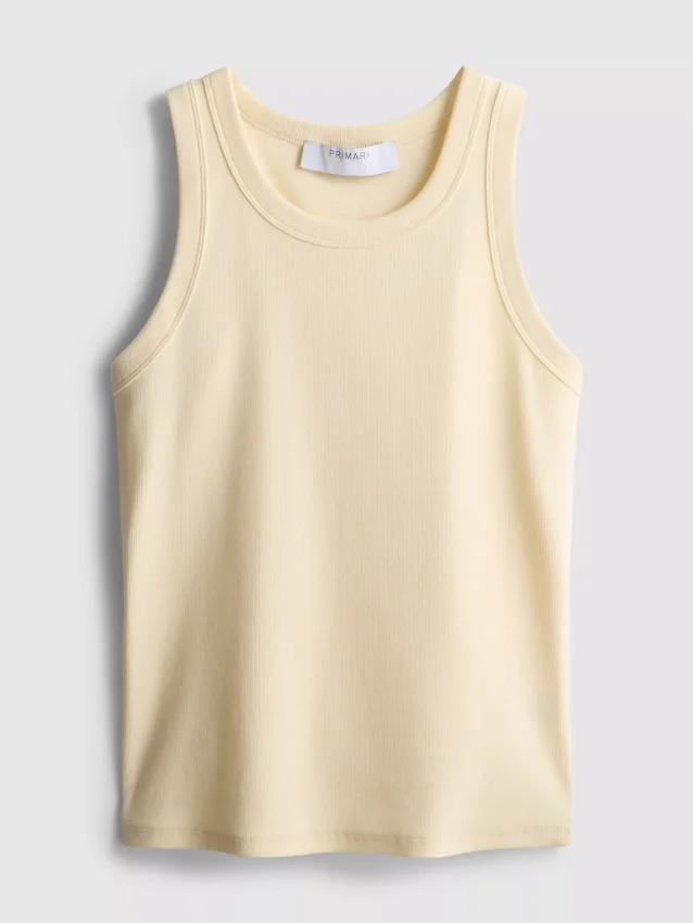 Ripp-Tanktop mit Racerback aus baumwollreichem Material