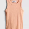 Ripp-Tanktop mit Racerback aus baumwollreichem Material