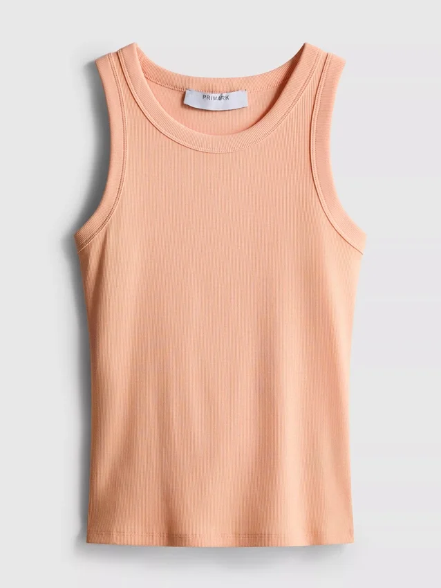 Ripp-Tanktop mit Racerback aus baumwollreichem Material