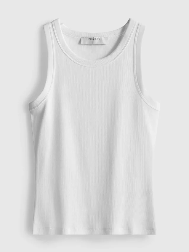 Ripp-Tanktop mit Racerback aus baumwollreichem Material