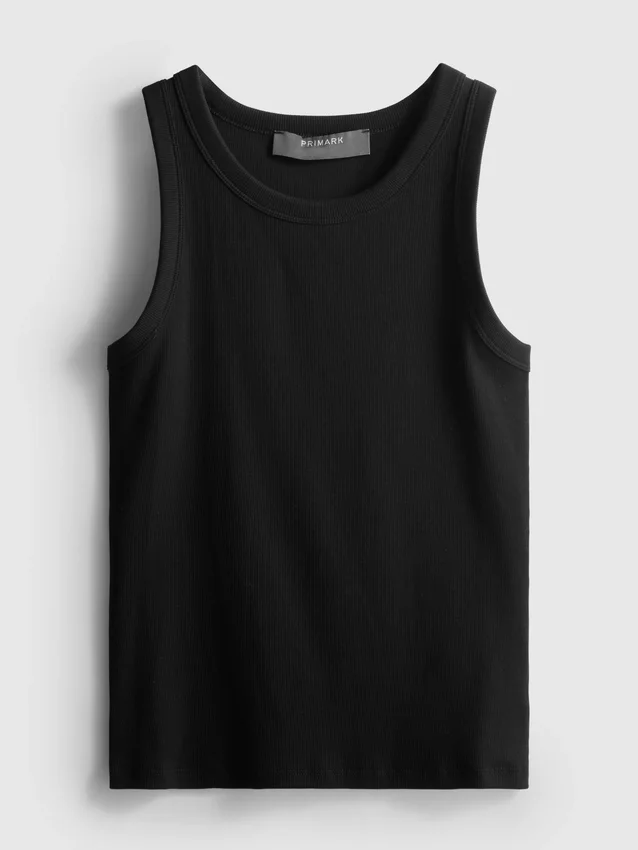 Ripp-Tanktop mit Racerback aus baumwollreichem Material