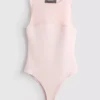 Ärmelloser Body mit Mesh-Einsatz