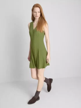 Ärmelloses Minikleid mit V-Ausschnitt