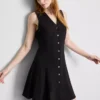 Ärmelloses Minikleid mit V-Ausschnitt
