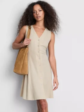 Ärmelloses Minikleid mit V-Ausschnitt