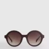 Runde getönte Sonnenbrille