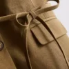 Safari-Blazer aus Baumwollmischung mit Gürtel