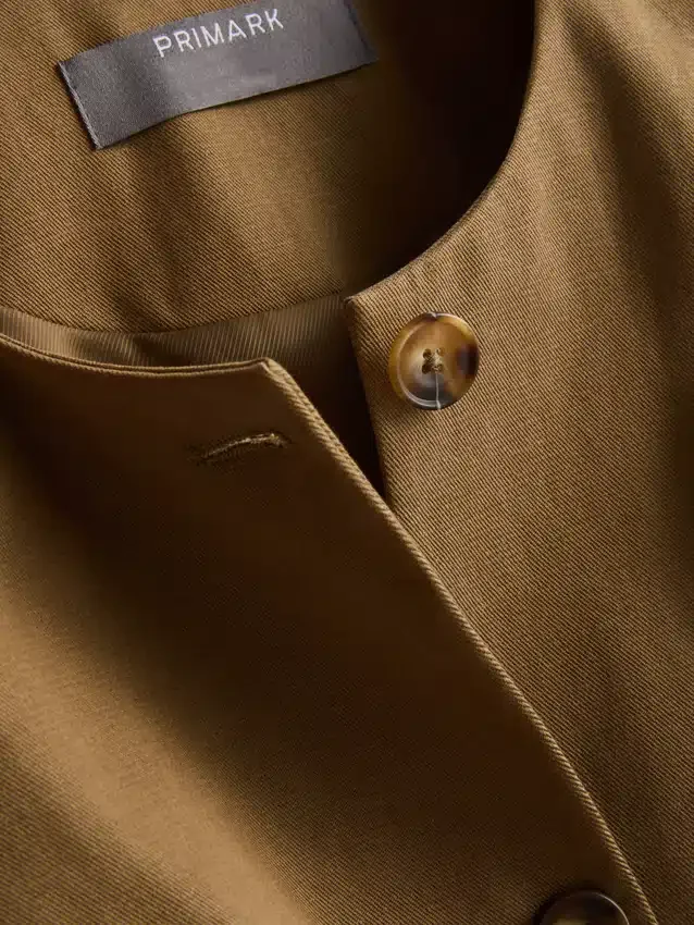 Safari-Blazer aus Baumwollmischung mit Gürtel