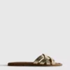 Sandalen aus Kunstleder mit geflochtenem Design