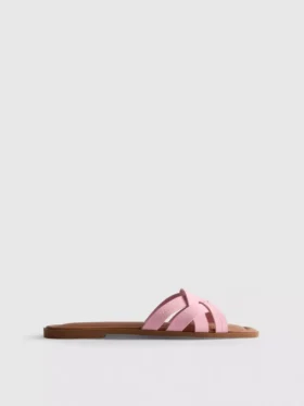 Sandalen aus Kunstleder mit geflochtenem Design