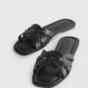 Sandalen aus Kunstleder mit geflochtenem Design