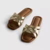 Sandalen aus Kunstleder mit geflochtenem Design