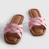 Sandalen aus Kunstleder mit geflochtenem Design
