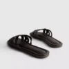 Sandalen aus Kunstleder mit geflochtenem Design