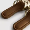 Sandalen aus Kunstleder mit geflochtenem Design