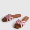 Sandalen aus Kunstleder mit geflochtenem Design