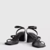 Sandalen mit Blockabsatz in breiter Passform