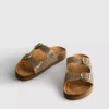 Sandalen mit doppeltem Schnallenverschluss und Verzierungen