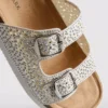 Sandalen mit doppeltem Schnallenverschluss und Verzierungen