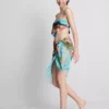 Sarong mit Fransen und tropischem Print