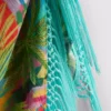 Sarong mit Fransen und tropischem Print