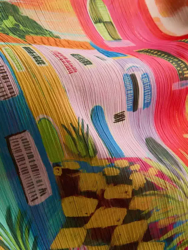 Sarong mit Fransen und tropischem Print