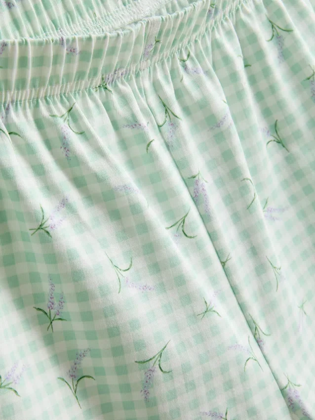 Schlafanzug aus Baumwolle mit Tanktop und Shorts