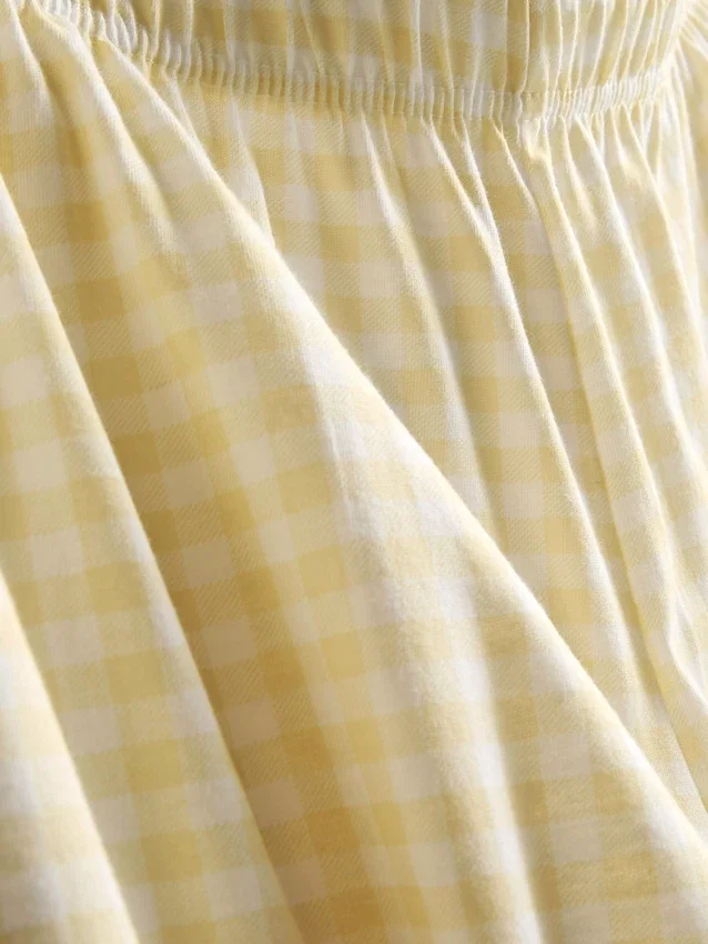 Schlafanzug aus bedruckter Baumwolle im Gingham-Muster