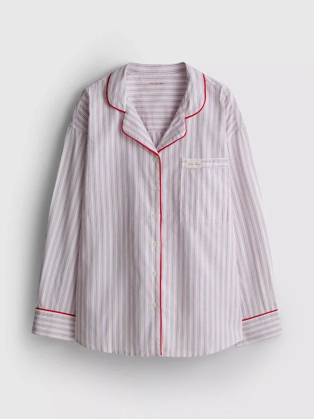 Schlafanzug-Hemd aus Baumwolle «Breakfast in Bed»
