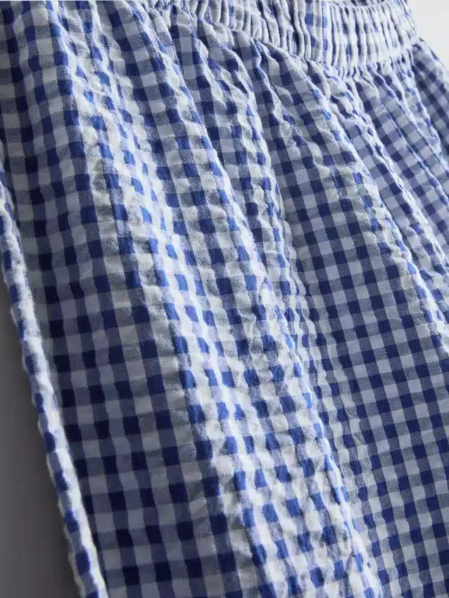 Schlafanzug-Hose aus Baumwoll-Gingham