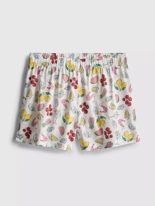 Schlafanzug-Shorts aus gewebter Baumwolle