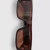 Schlanke Sonnenbrille mit rechteckigem Rahmen