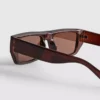 Schlanke Sonnenbrille mit rechteckigem Rahmen