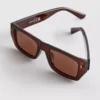 Schlanke Sonnenbrille mit rechteckigem Rahmen