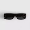 Schlanke Sonnenbrille mit rechteckigem Rahmen
