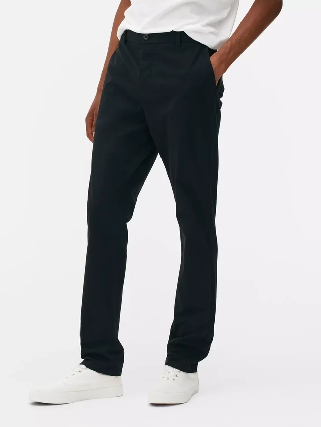 Schmale Stretch-Chinos