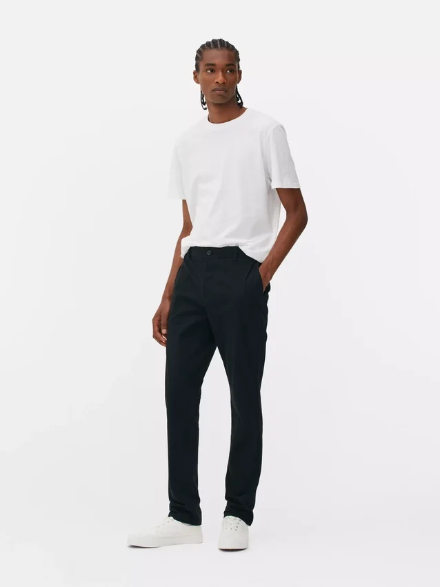 Schmale Stretch-Chinos