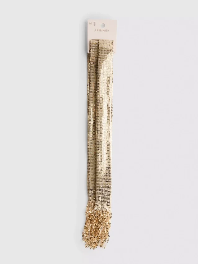 Schmaler Pailletten-Schal