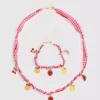 Schmuck-Set mit Obst-Anhängern