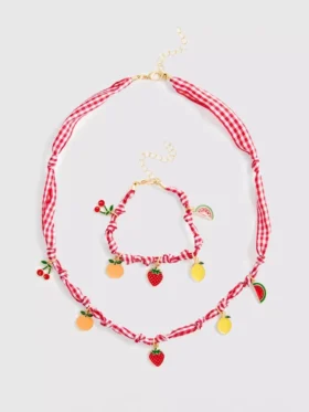 Schmuck-Set mit Obst-Anhängern