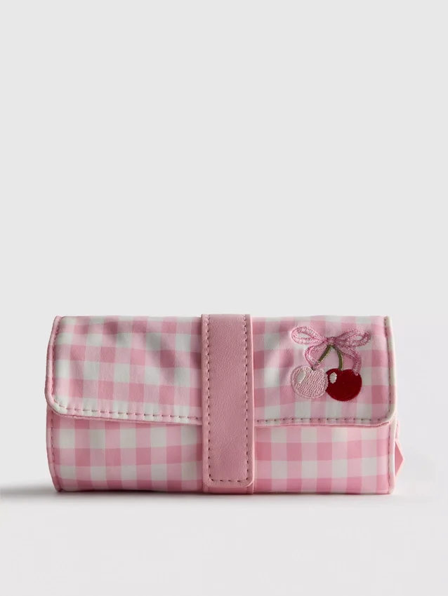 Schmuckbeutel mit Gingham-Muster