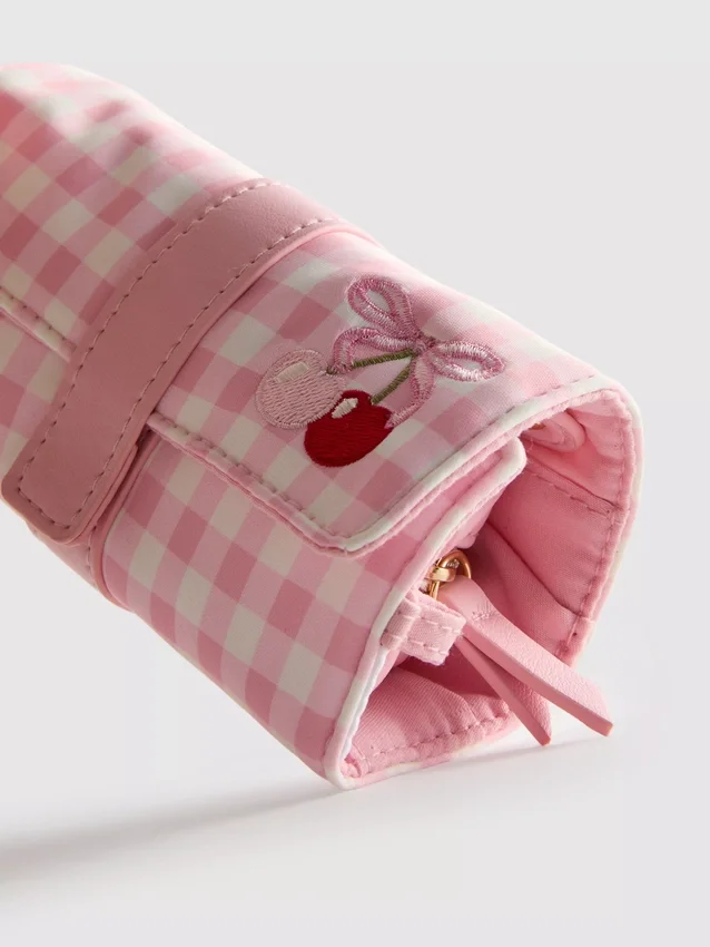 Schmuckbeutel mit Gingham-Muster