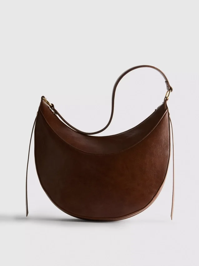 Schultertasche «Moon» aus Kunstwildleder